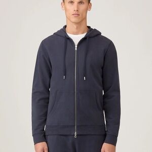 SUNSPEL Men’s Loopback Zip Hoodie, Navy, Size L, XL